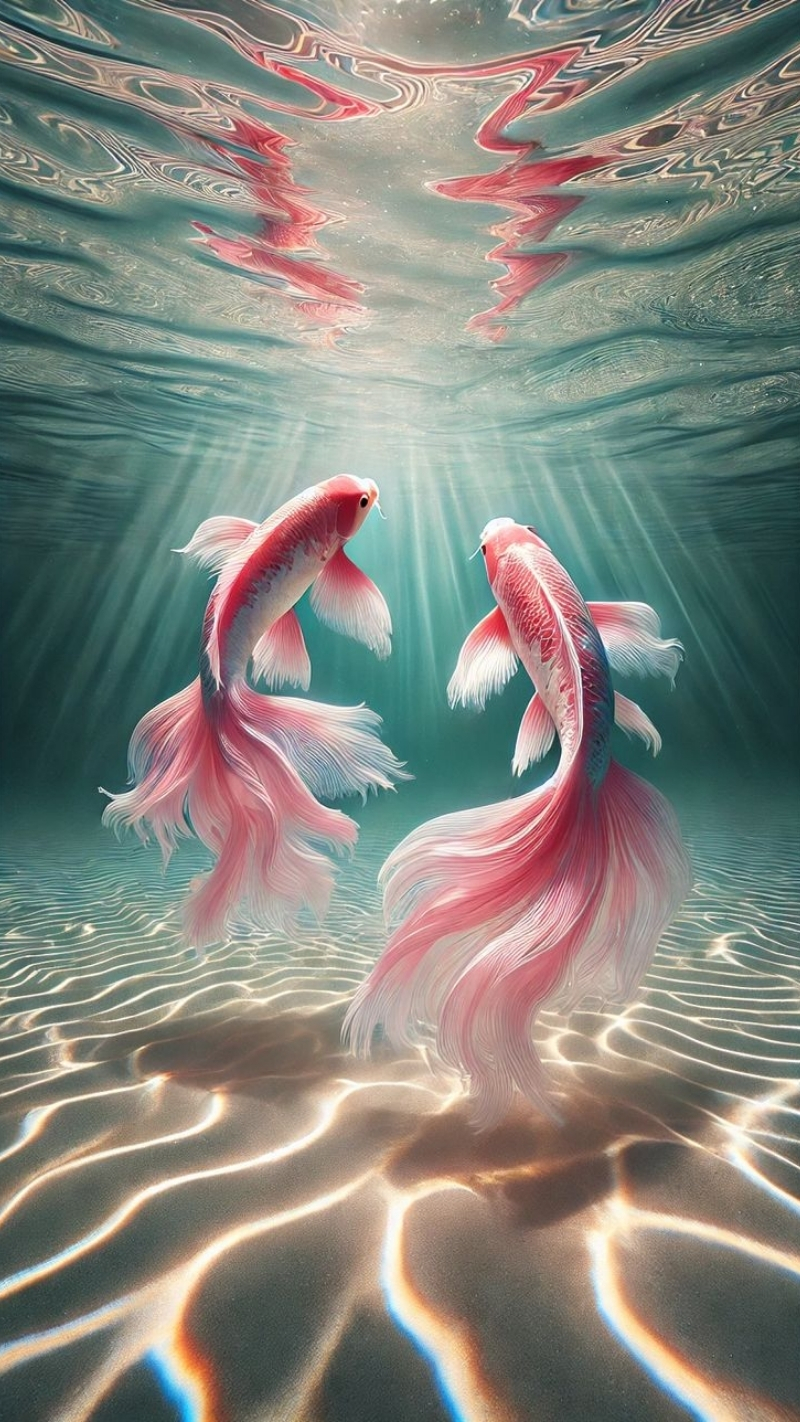 Ảnh nền cá betta 3D đặc trưng