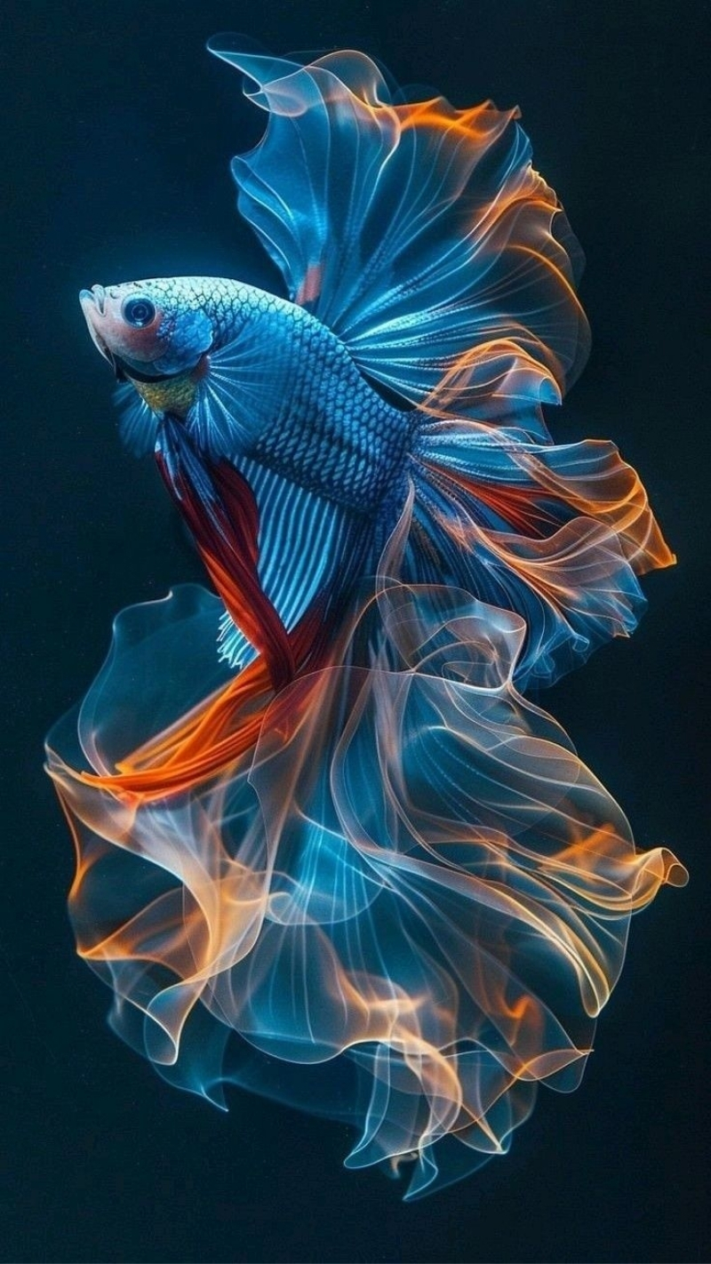 Ảnh nền cá betta 3D độc lạ