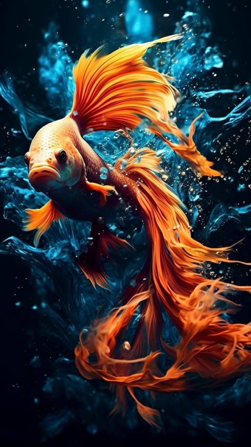 Ảnh nền cá betta 3D trang nhã