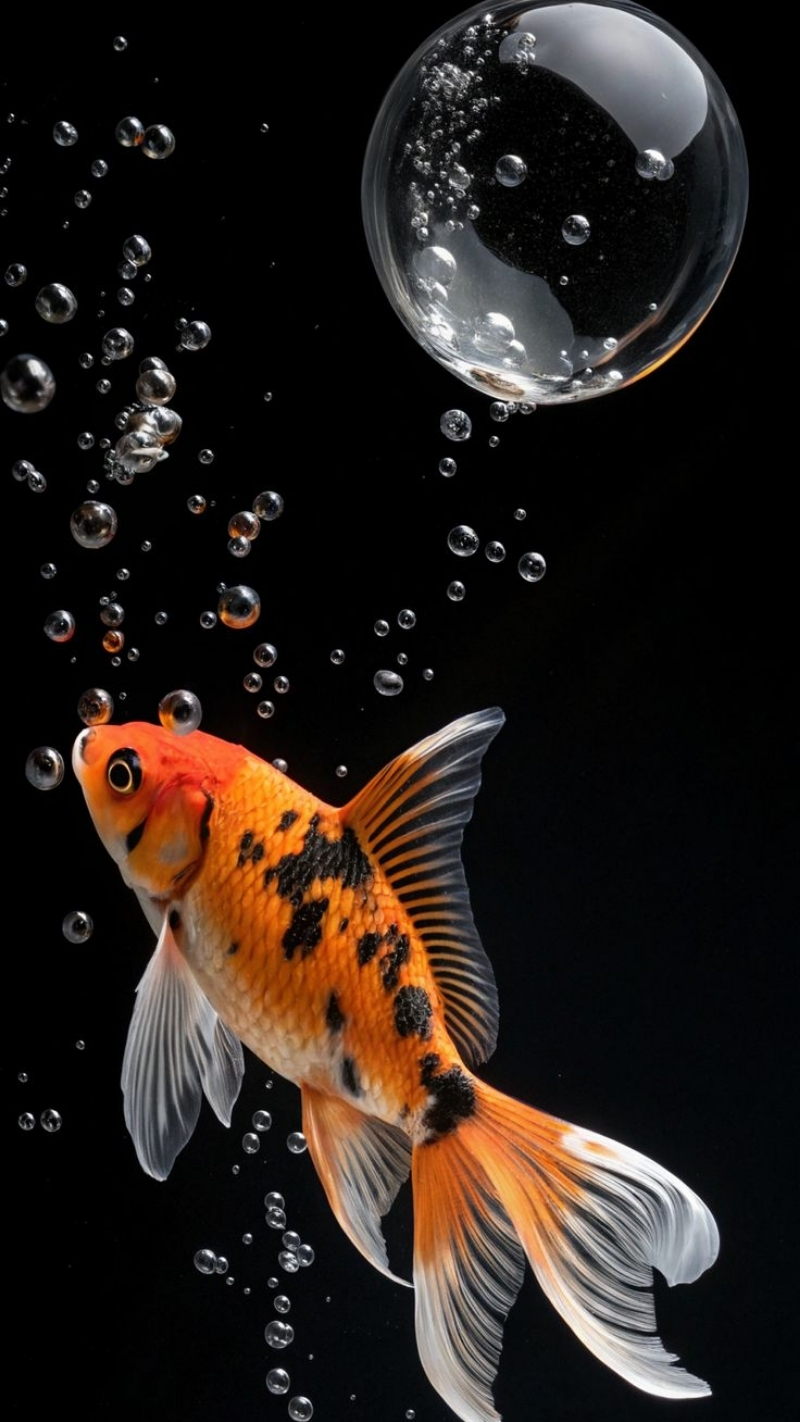 Ảnh nền cá koi 3D độc đáo