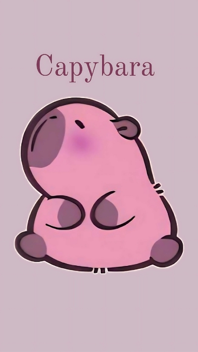 anh nen capybara mau hong diu dang