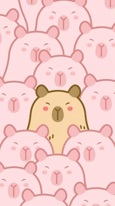 anh nen capybara mau hong nu tinh