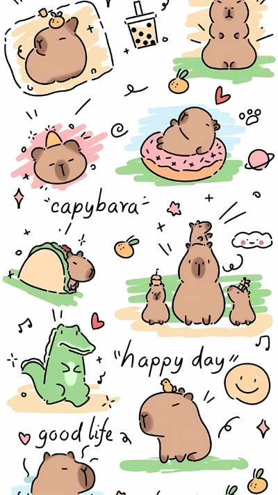 anh nen capybara va dong vat ca sau