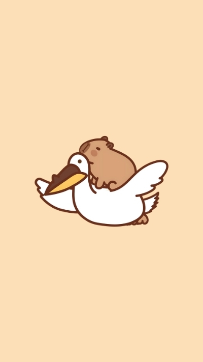 anh nen capybara va dong vat vit troi