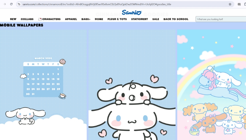 Hình nền Cinnamoroll trên trang Pinterest