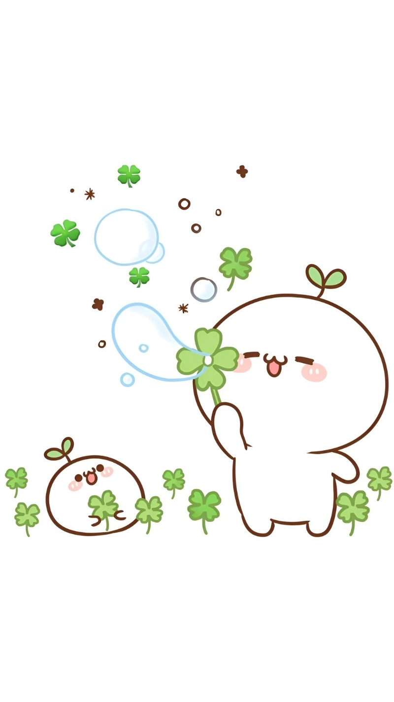 Hình nền cỏ 4 lá anime