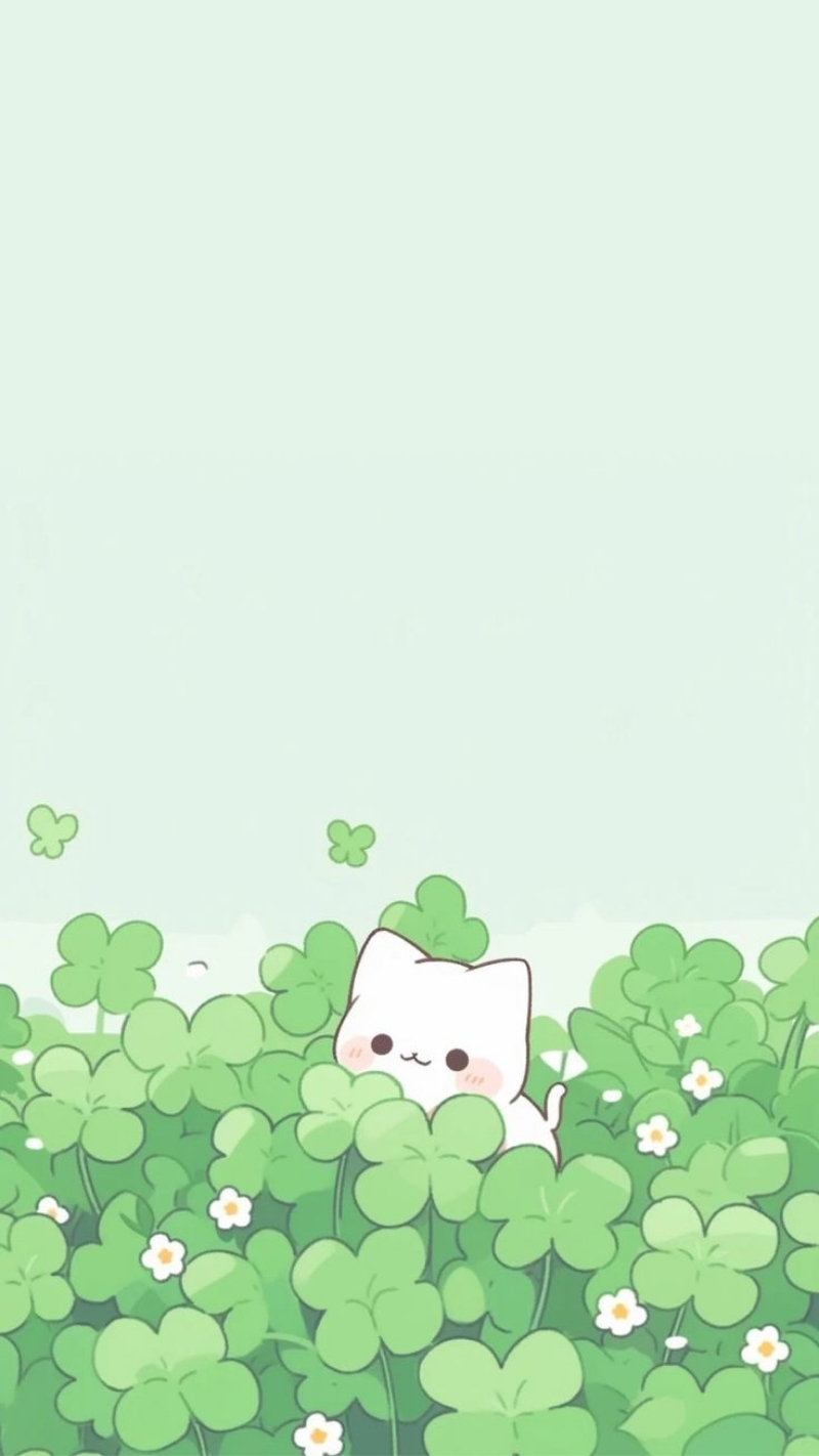 Hình nền cỏ 4 lá anime