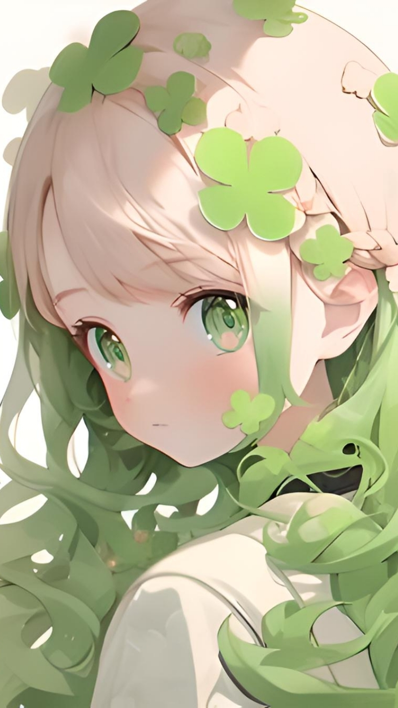 Hình nền cỏ 4 lá anime