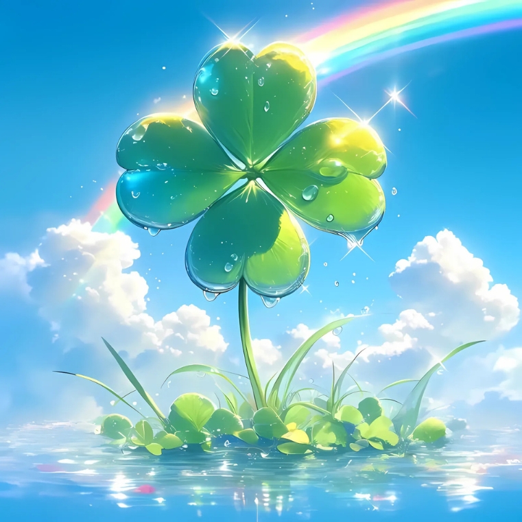 Avatar cỏ 4 lá cute