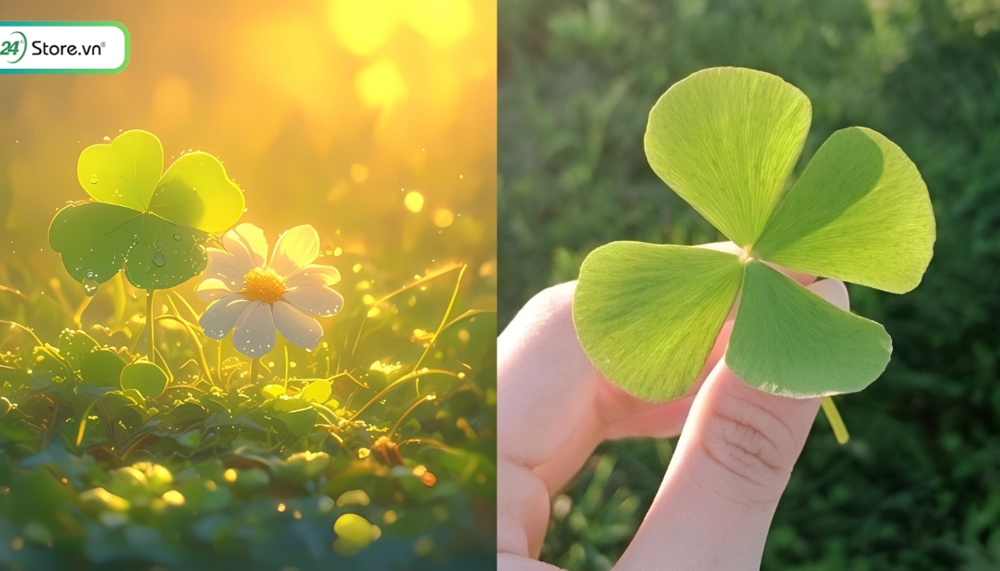 Hình nền cỏ 4 lá đẹp