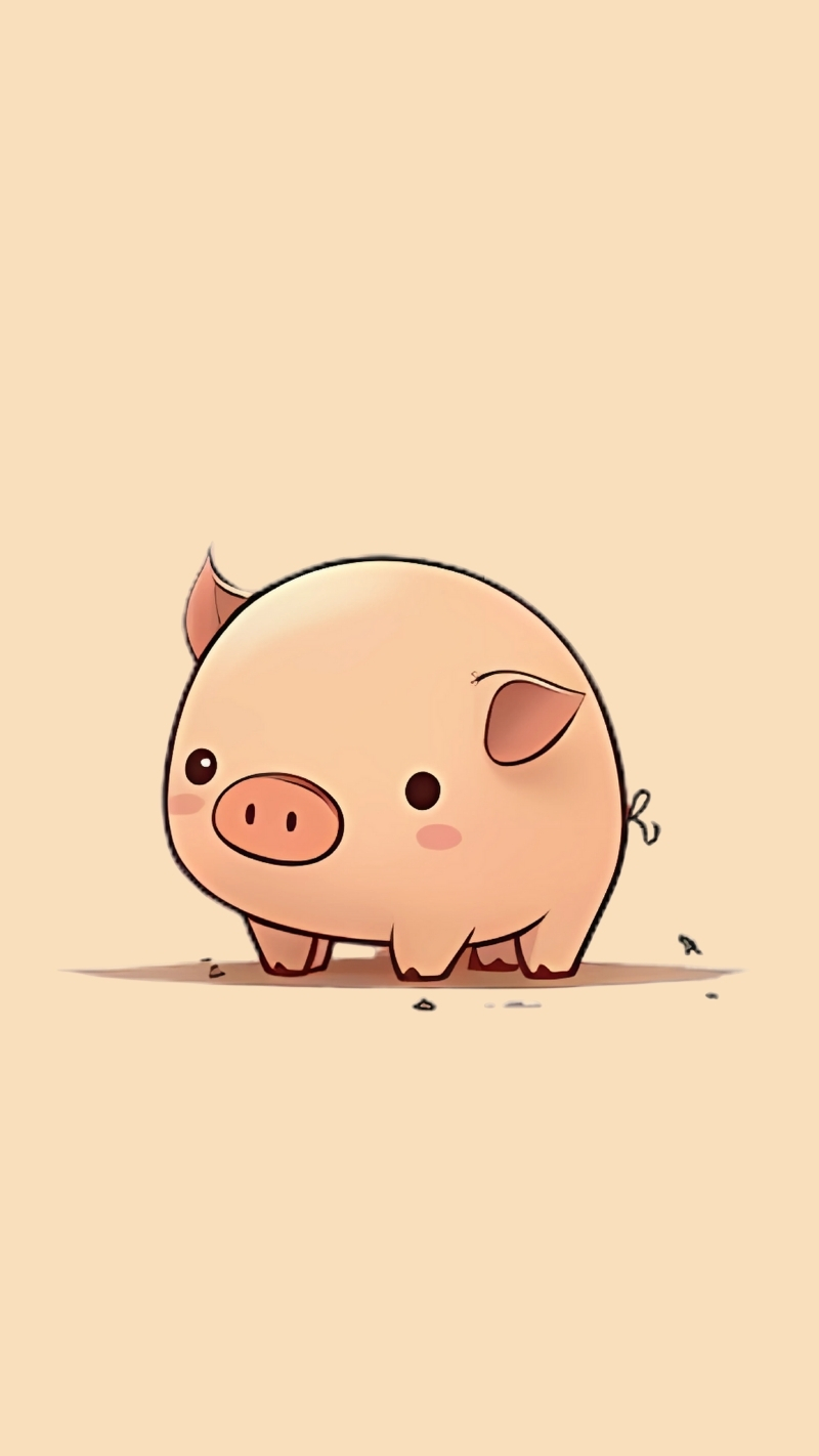 Tải ảnh con heo hồng chibi cute Full HD