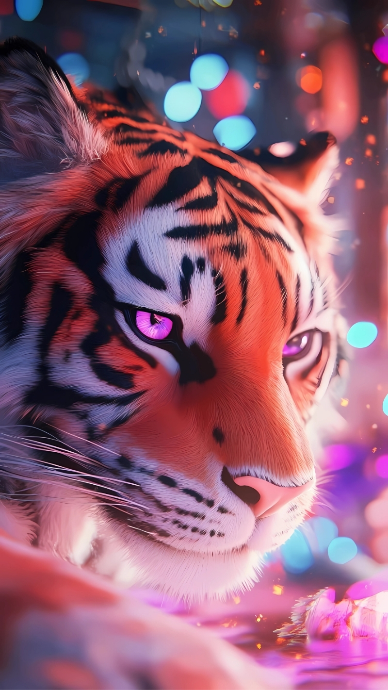 Ảnh nền con hổ cực cute cho máy tính