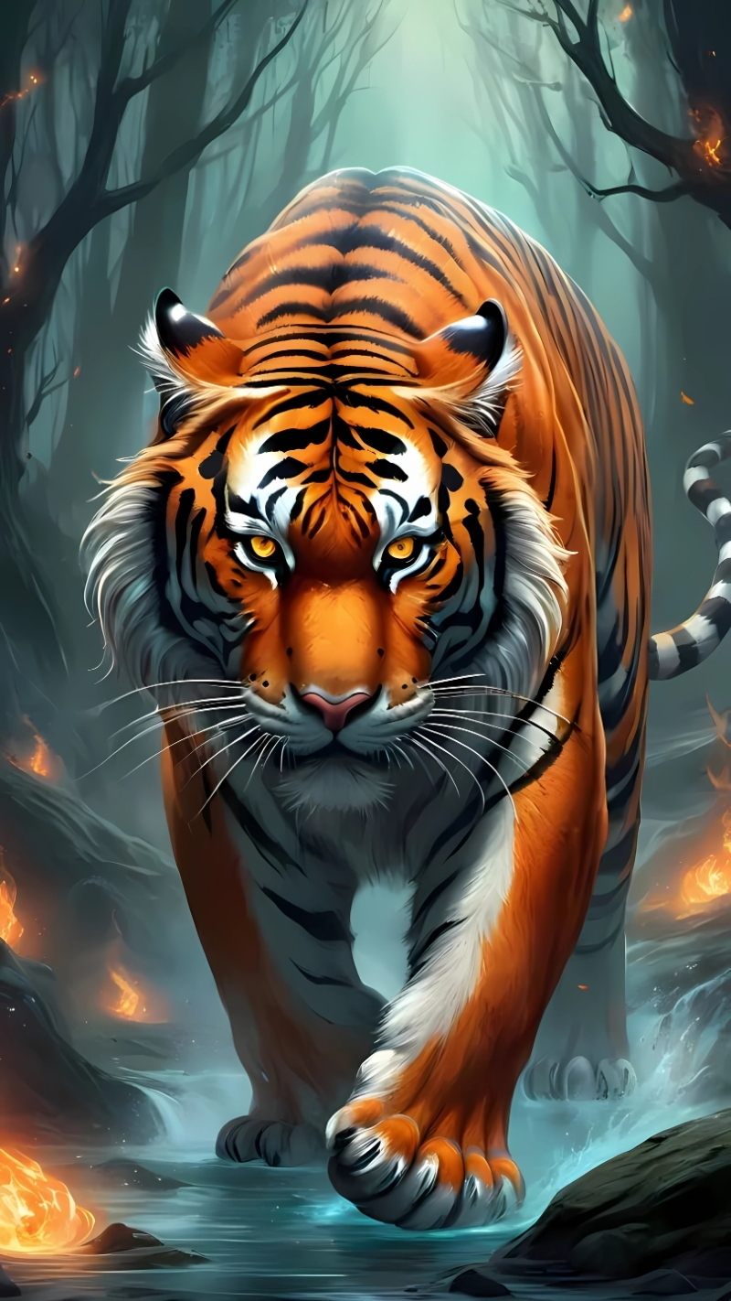 Ảnh nền con hổ siêu ngầu