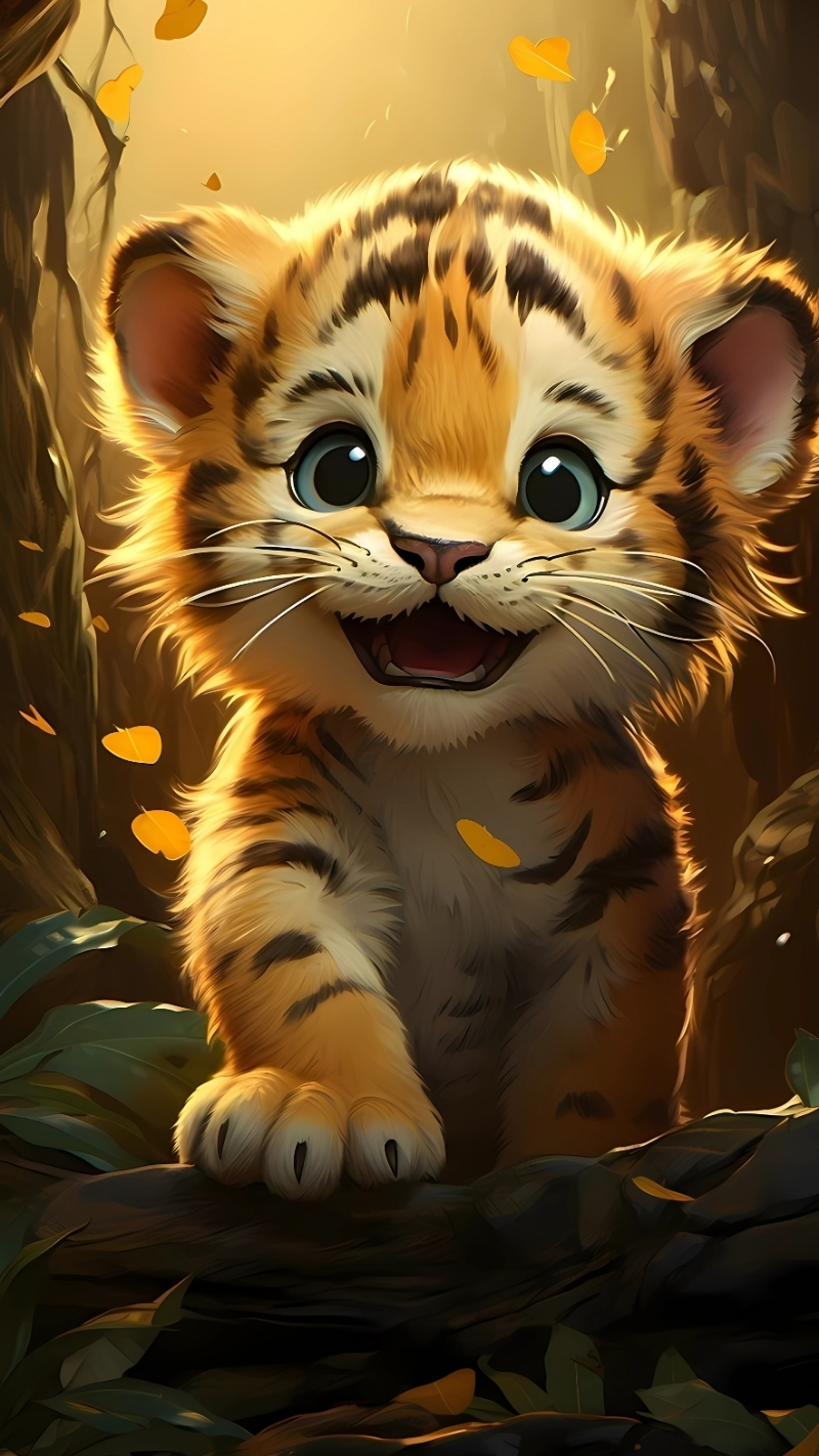 Bộ sưu tập ảnh nền con hổ cực dễ thương