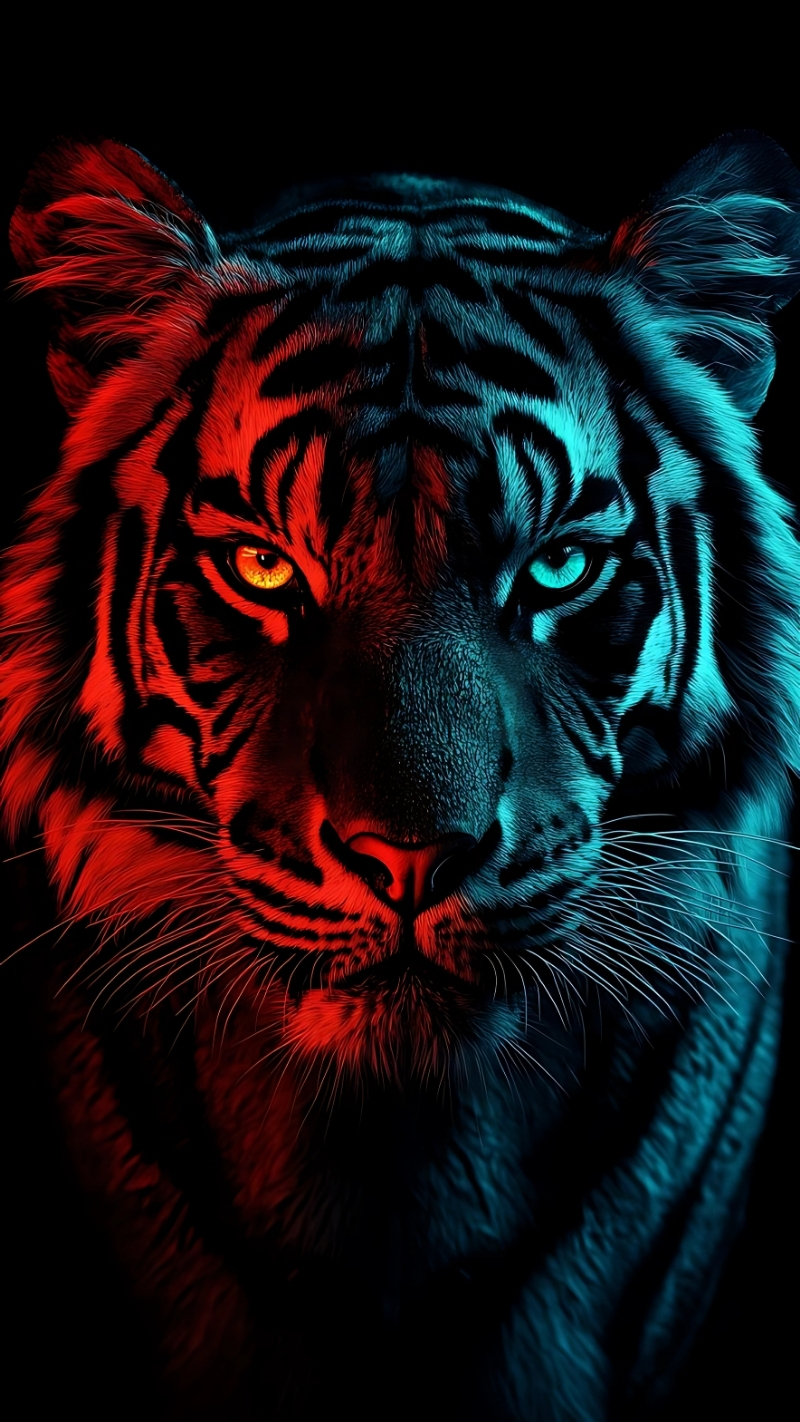 Hình ảnh con hổ 3D chill