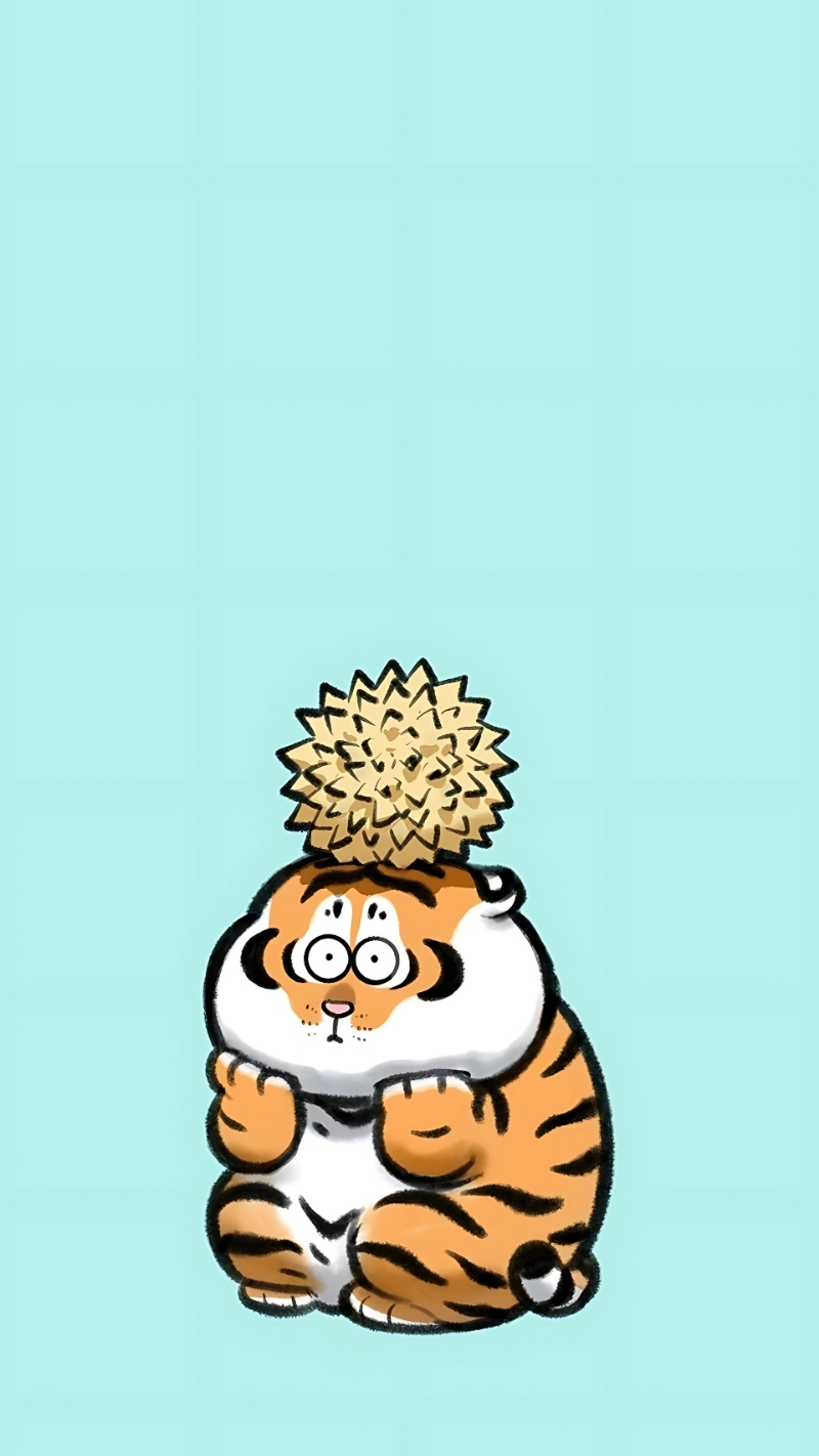 Hình ảnh con hổ cực cute cho điện thoại