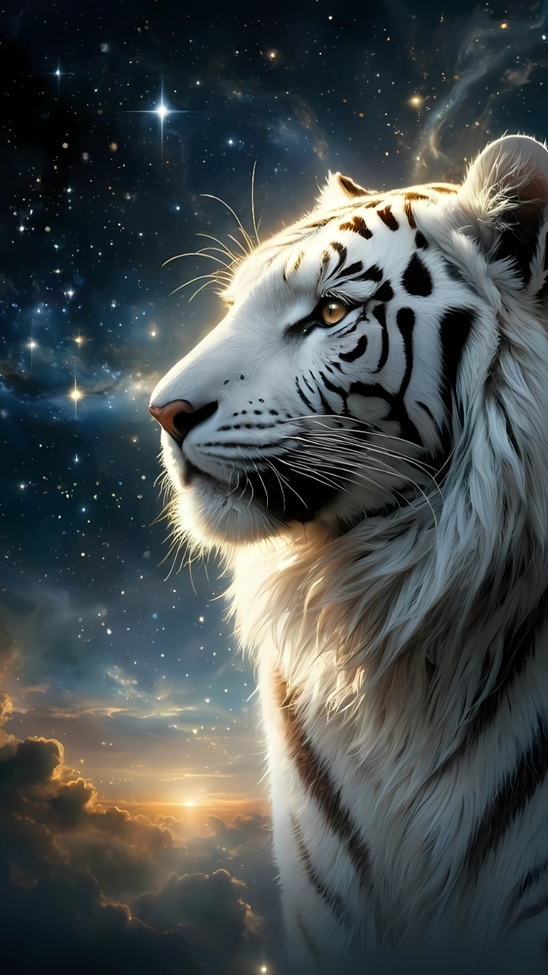 Hình ảnh hổ trắng anime cute