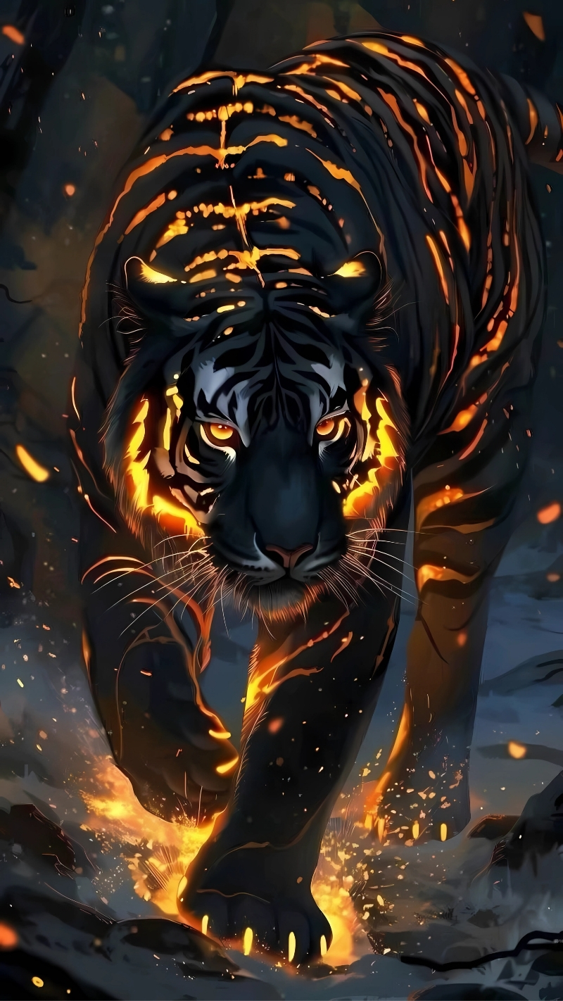 Hình nền con hổ 3D cho điện thoại