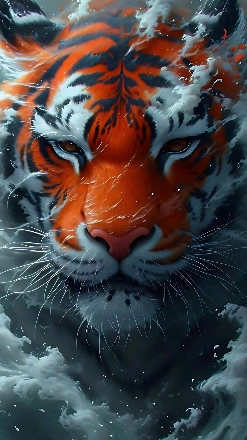 Hình nền con hổ 3D cho máy tính