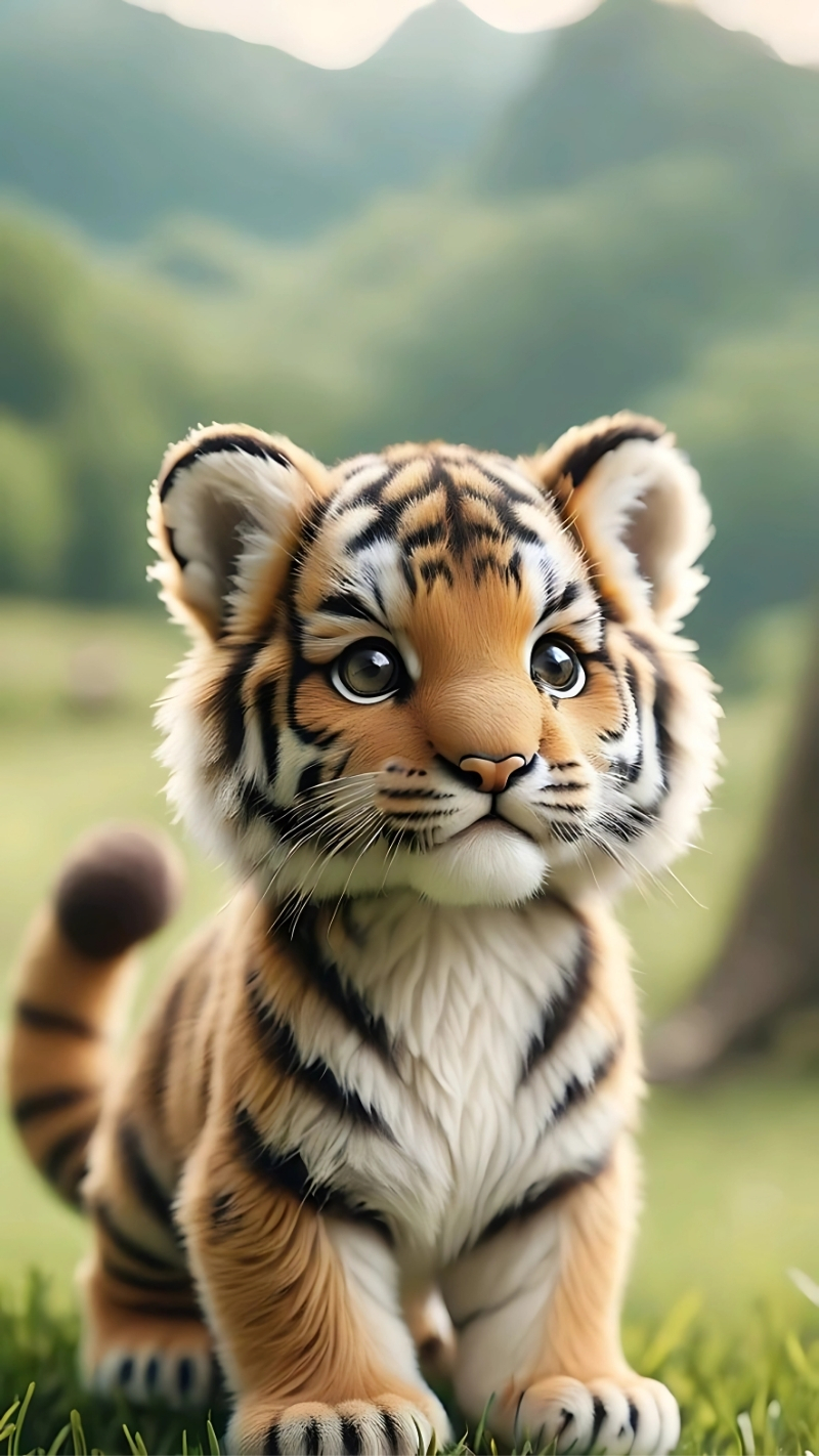 Hình nền con hổ cực cute cho Facebook