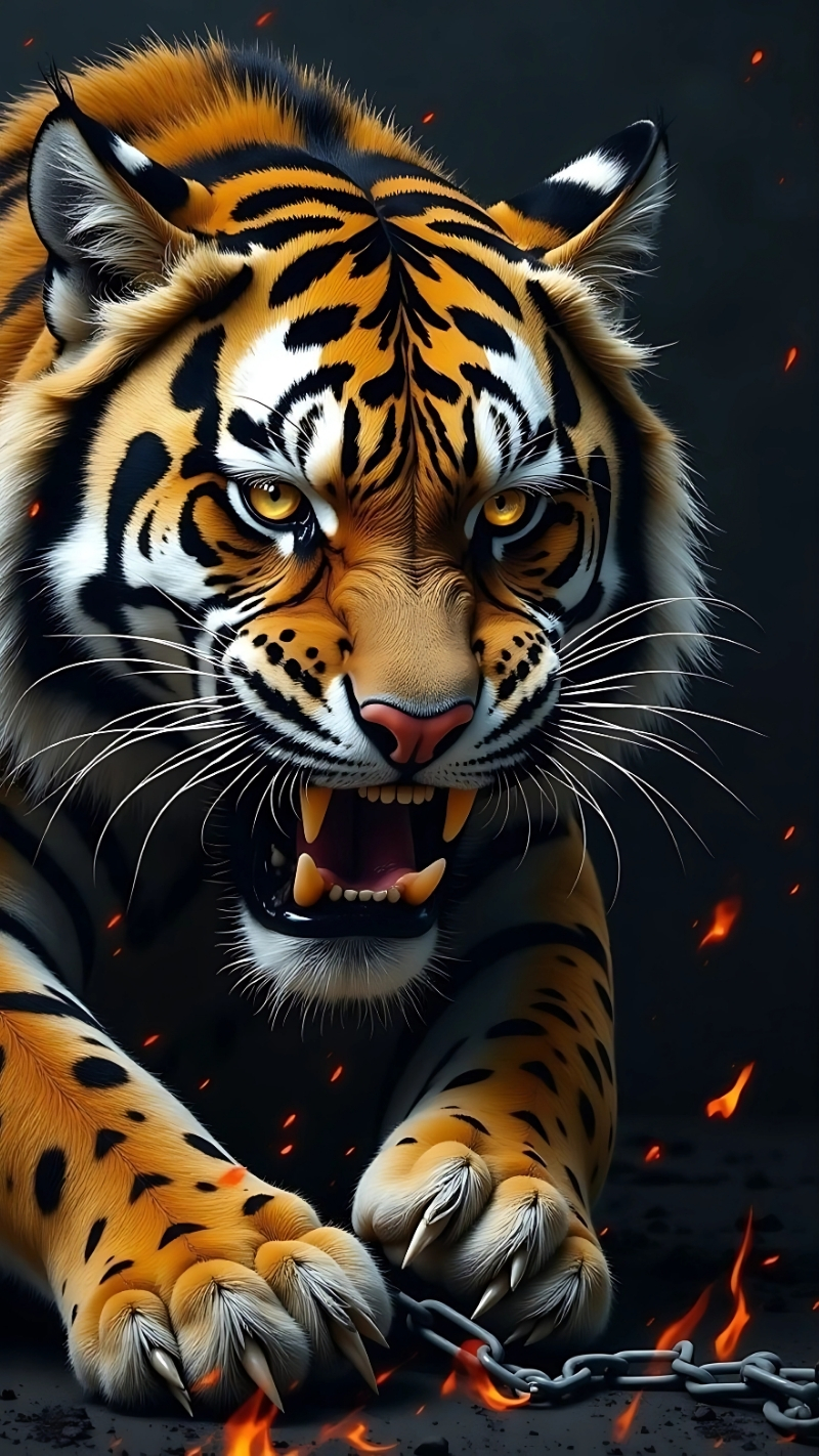 Hình nền con hổ siêu ngầu cho điện thoại