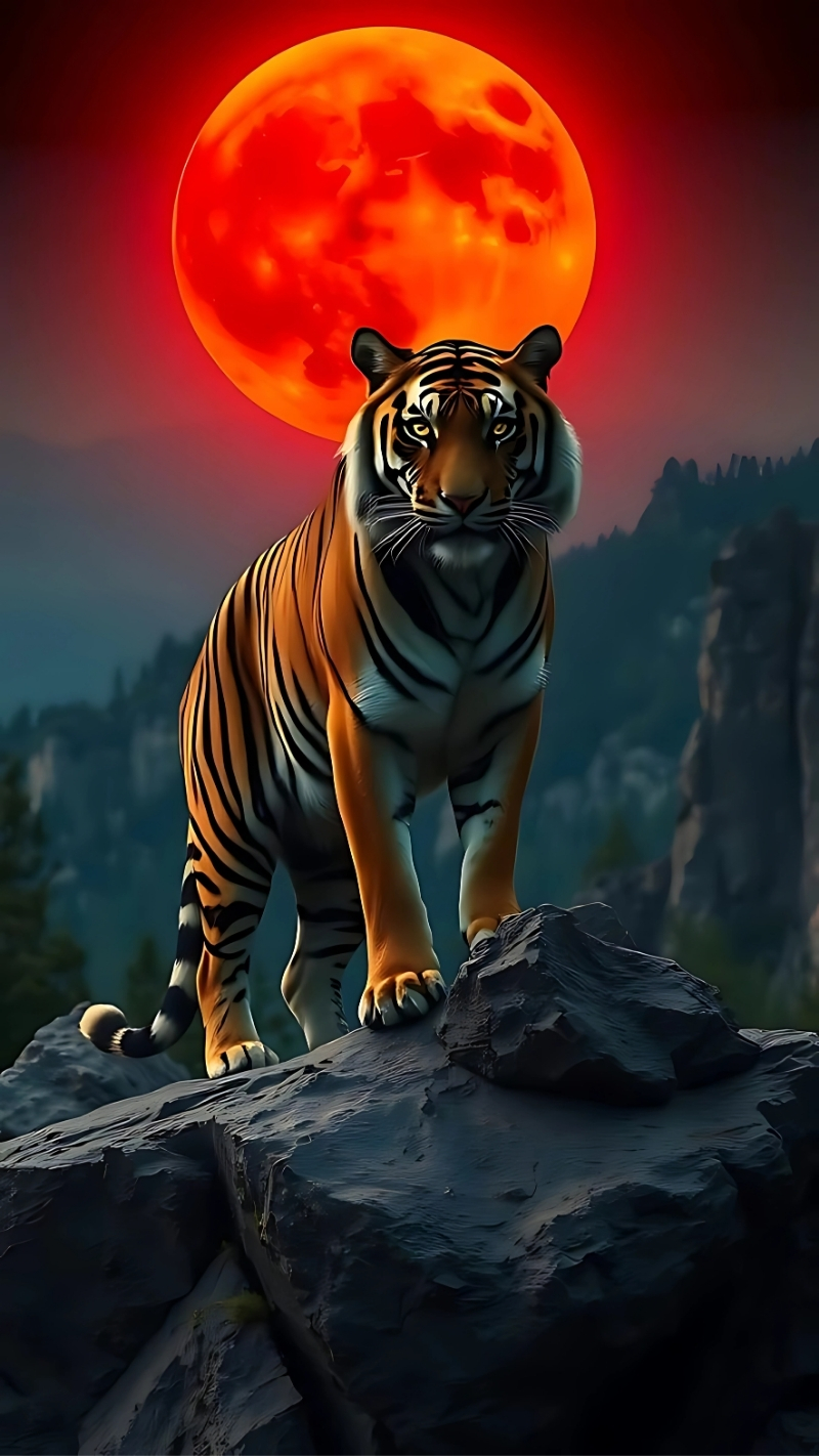 Hình nền con hổ siêu ngầu