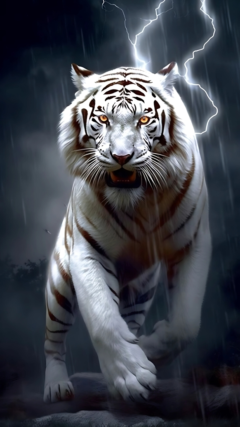 Hình nền hổ trắng cho điện thoại