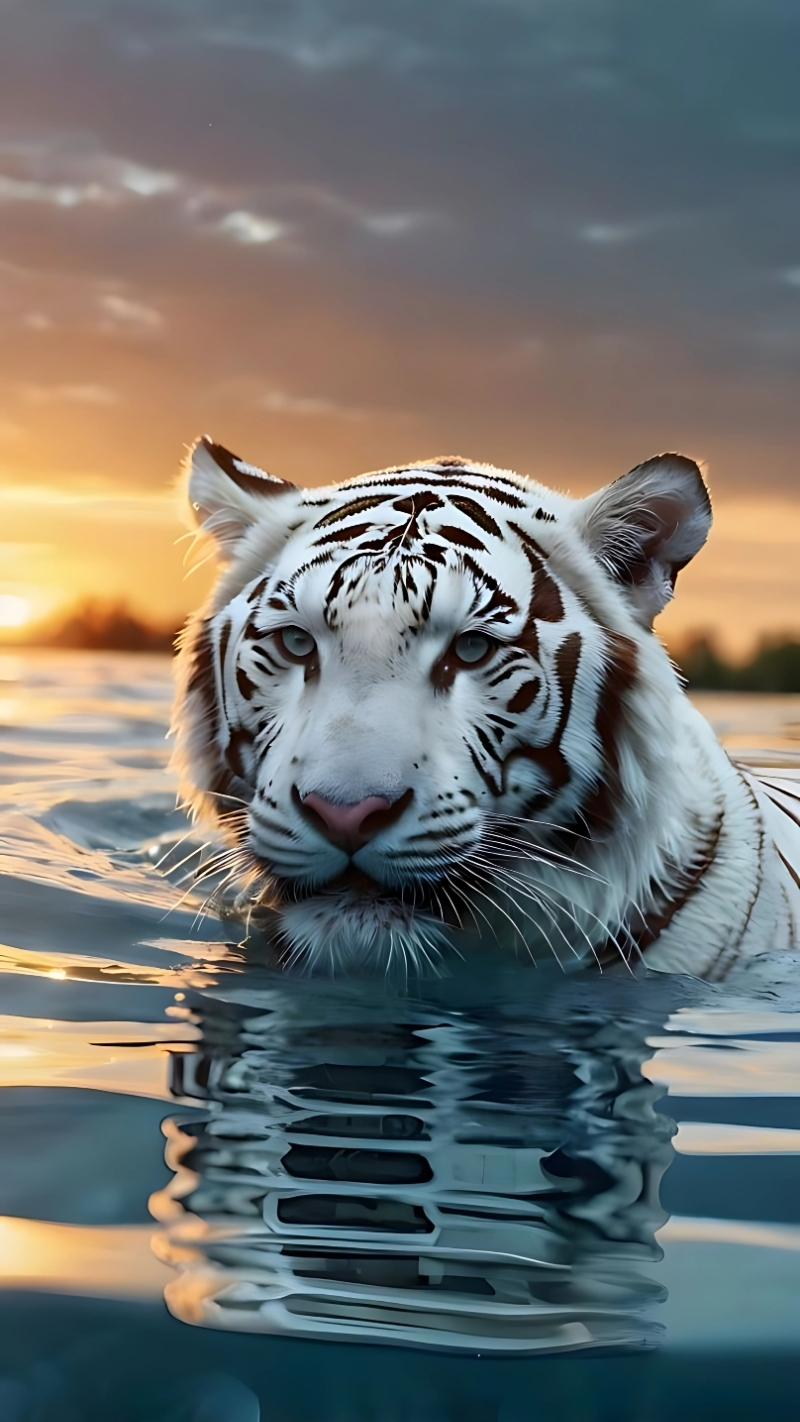 Hình nền hổ trắng cho smartphone