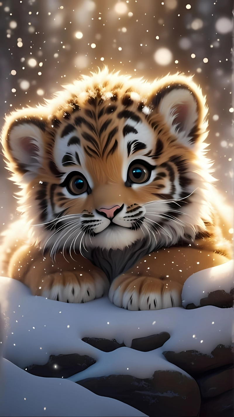 Tải hình nền con hổ cực cute full HD