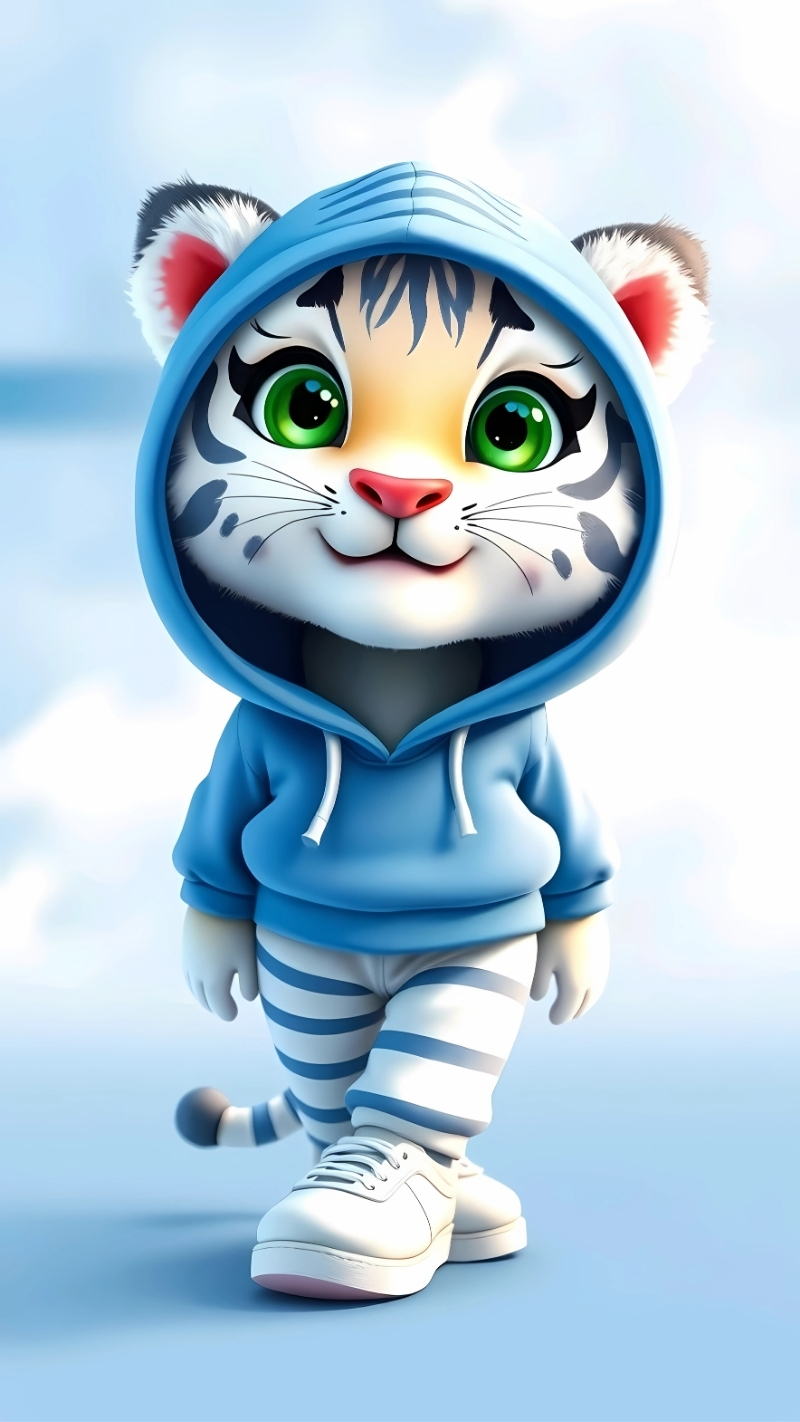 Tải hình nền con hổ dễ thương cực cute