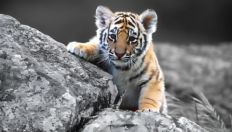 Tải hình nền hổ con tinh nghịch cho smartphone