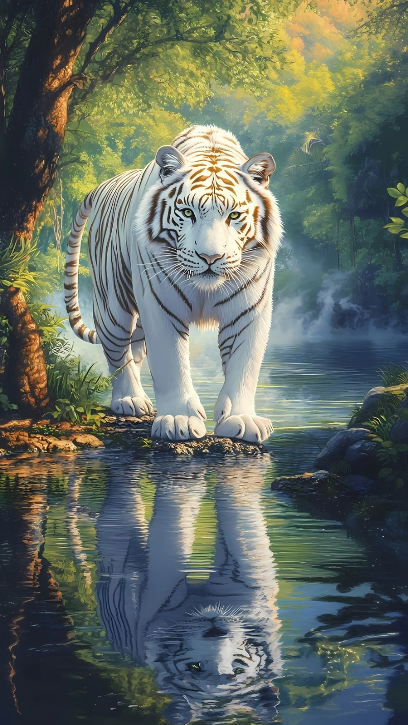 Tải hình nền hổ trắng chất lượng cao