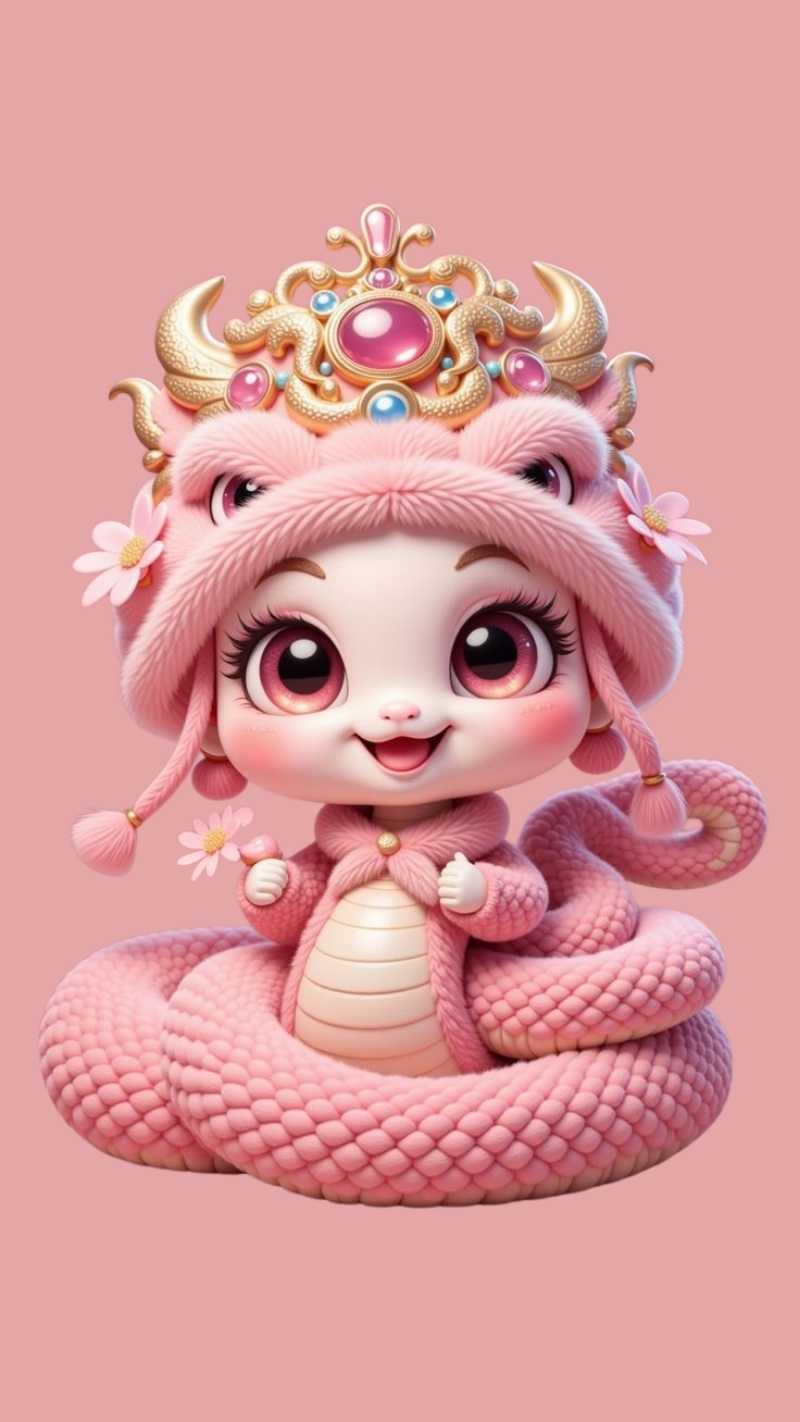 ảnh nền con rắn chibi long lanh