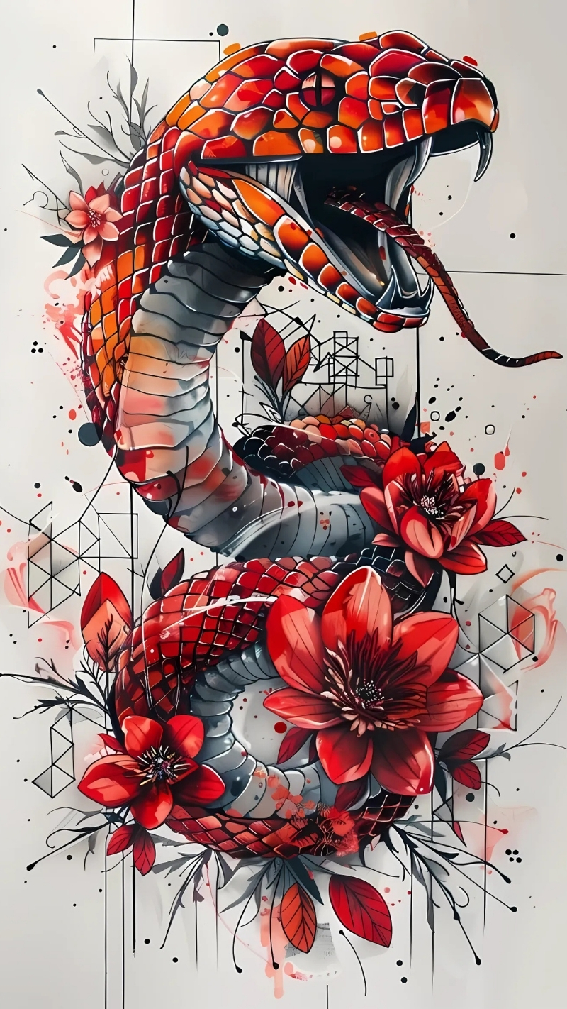 ảnh nền con rắn ngầu sang trọng