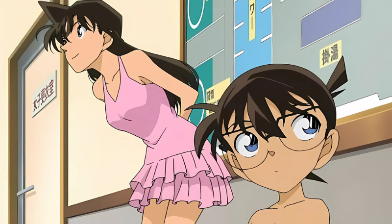 hình nền conan và ran cute