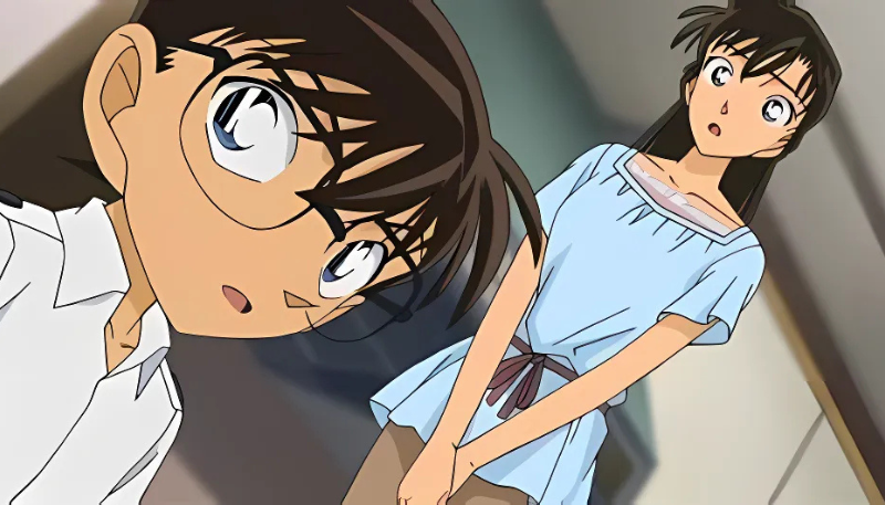 hình nền conan và ran cute