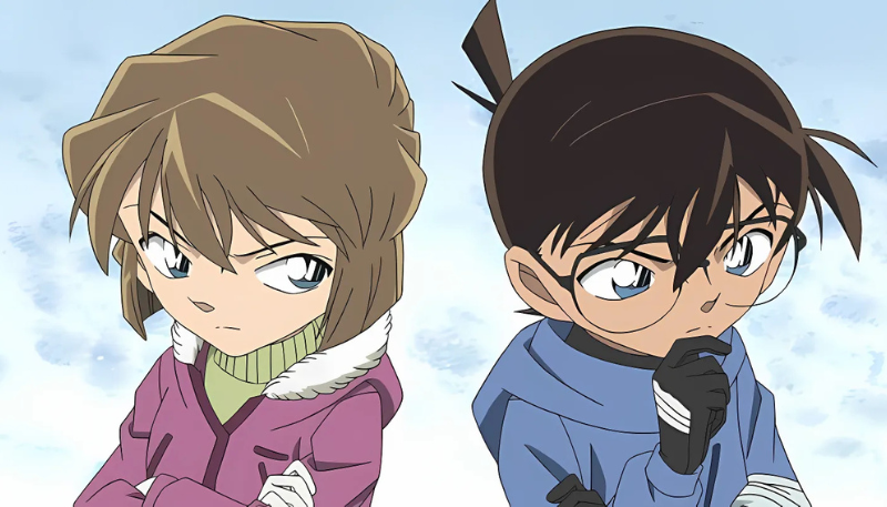 hình nền máy tính conan và haibara
