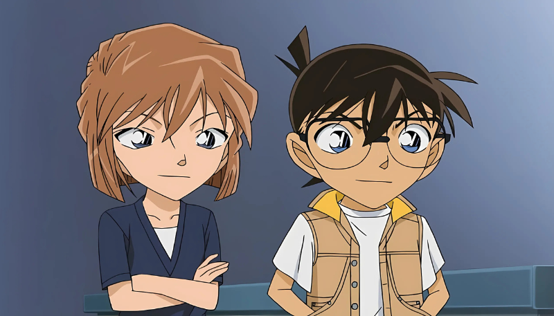 hình nền máy tính conan và haibara