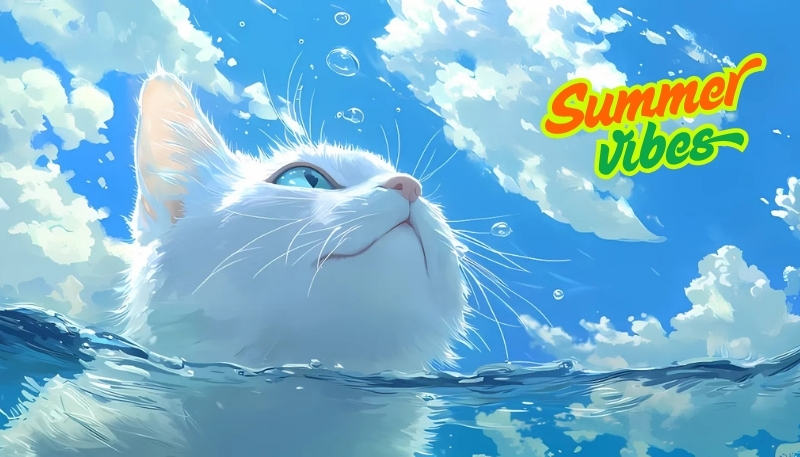 ảnh nền cute có chữ anime hương mùa hè