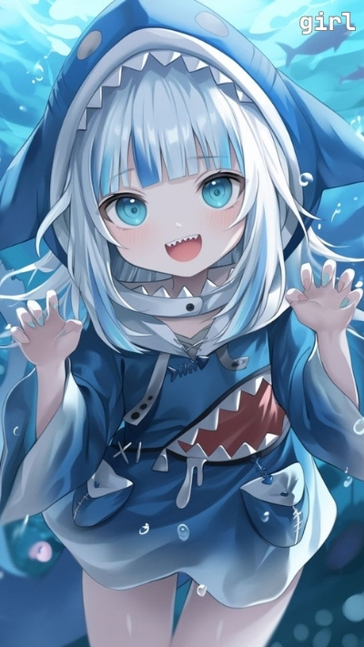 ảnh nền cute có chữ cô gái đại dương xanh