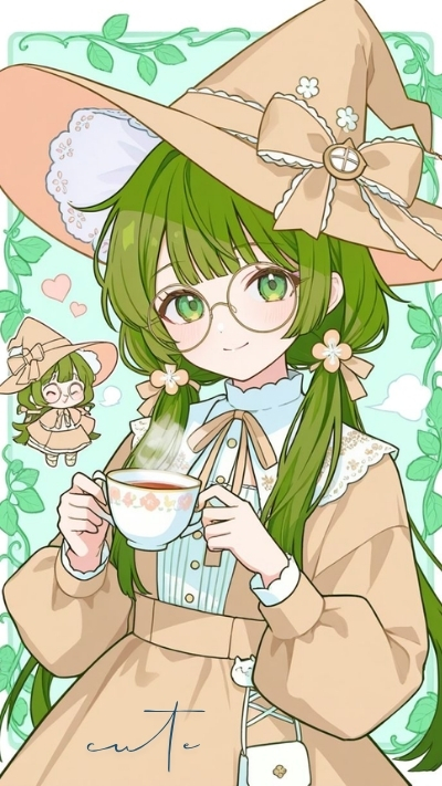 ảnh nền cute có chữ cô gái mũ rơm