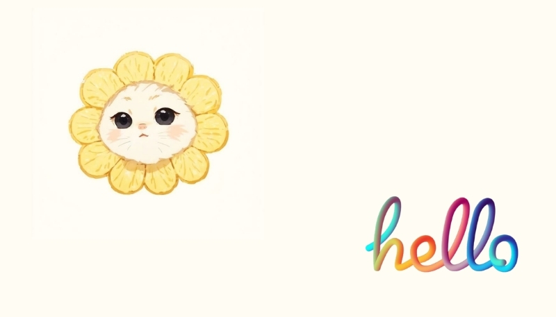 ảnh nền cute có chữ mặt trời mèo con