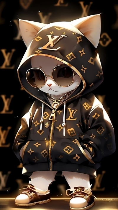 ảnh nền cute có chữ mèo ngầu