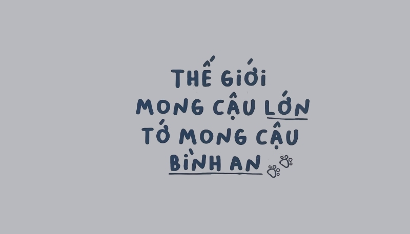 ảnh nền cute có chữ mong cậu bình an