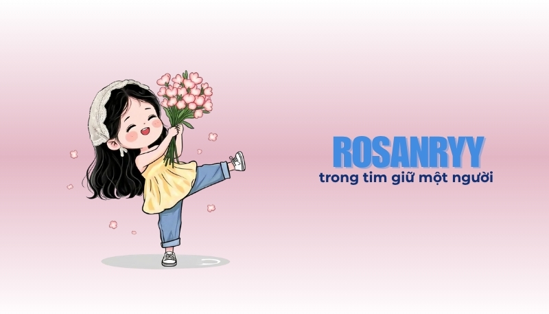 ảnh nền cute có chữ rosanrry trong tim giữ một người