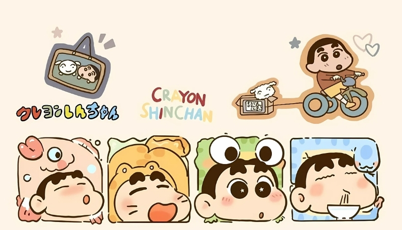 ảnh nền cute có chữ shin bút chì
