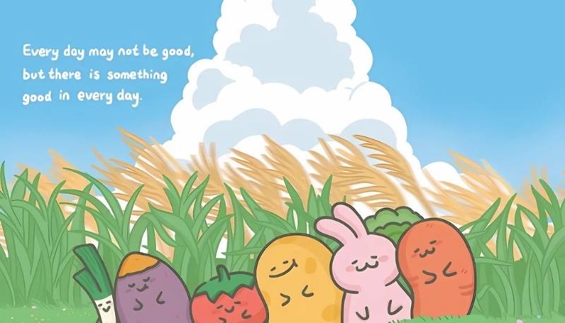ảnh nền cute có chữ trái cây meme