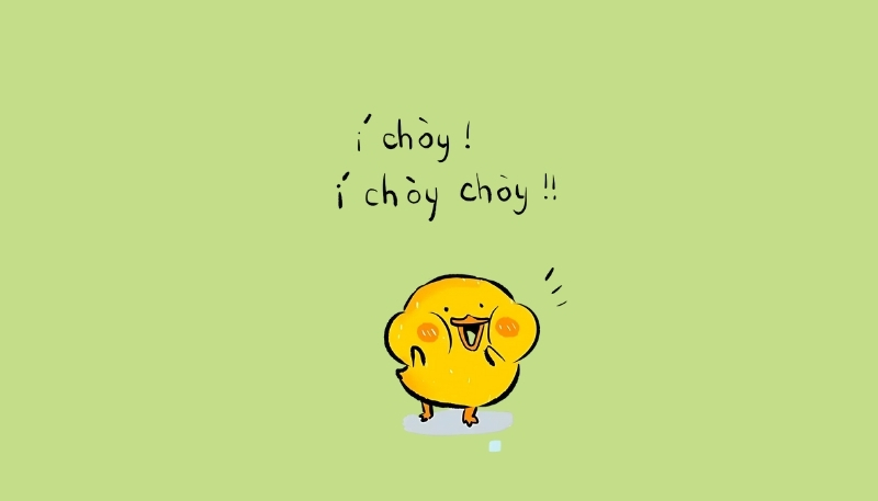 ảnh nền cute có chữ vịt vàng cute