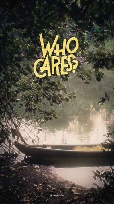 ảnh nền cute có chữ who cares