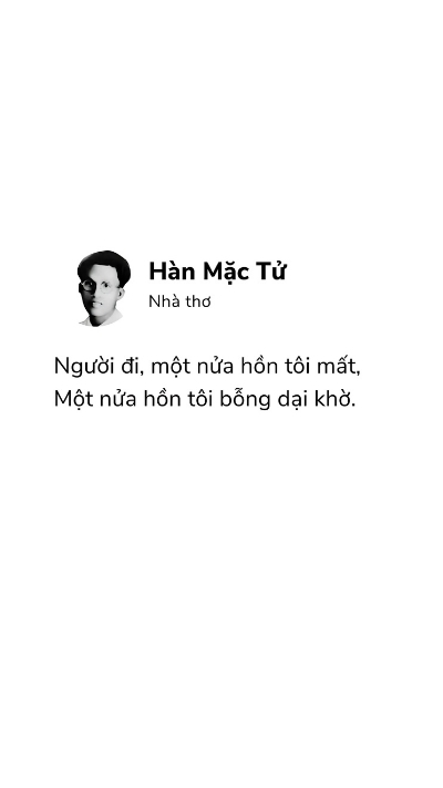 hình ảnh nền cute có chữ Hàn Mặc Tử